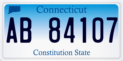 CT license plate AB84107