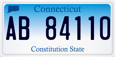 CT license plate AB84110