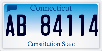 CT license plate AB84114