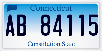 CT license plate AB84115