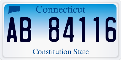 CT license plate AB84116