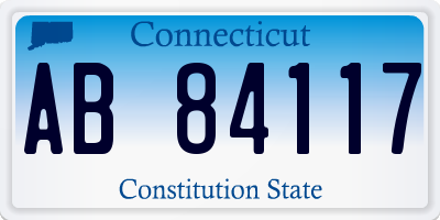 CT license plate AB84117