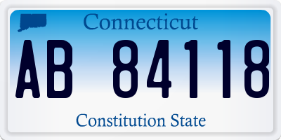 CT license plate AB84118