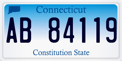 CT license plate AB84119