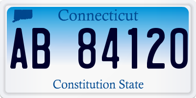 CT license plate AB84120