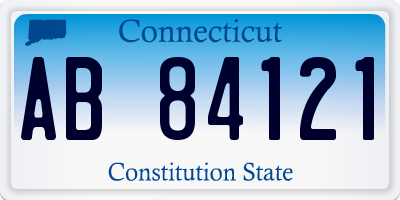 CT license plate AB84121