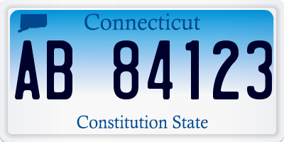 CT license plate AB84123