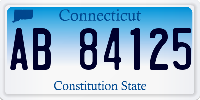 CT license plate AB84125