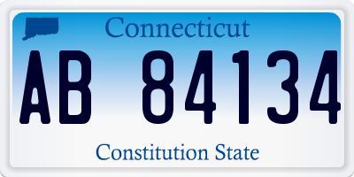 CT license plate AB84134