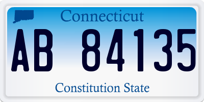 CT license plate AB84135