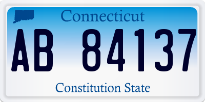 CT license plate AB84137