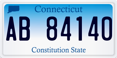 CT license plate AB84140