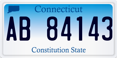 CT license plate AB84143