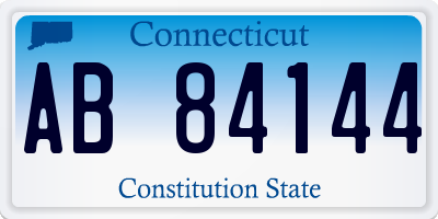 CT license plate AB84144