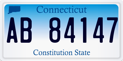 CT license plate AB84147