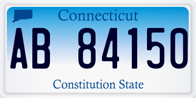 CT license plate AB84150