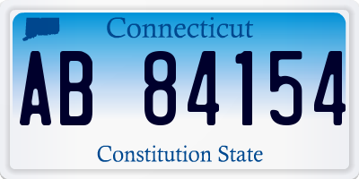 CT license plate AB84154