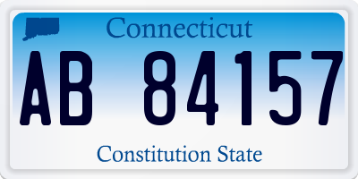 CT license plate AB84157