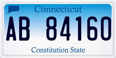 CT license plate AB84160