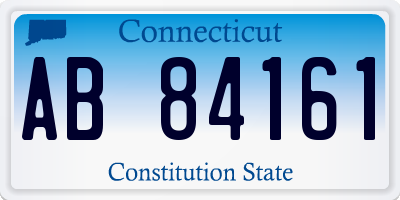 CT license plate AB84161