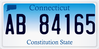 CT license plate AB84165