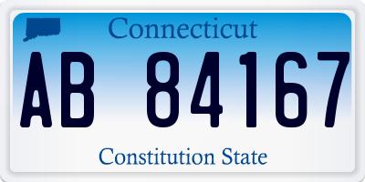 CT license plate AB84167