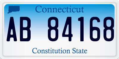 CT license plate AB84168