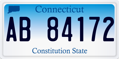 CT license plate AB84172