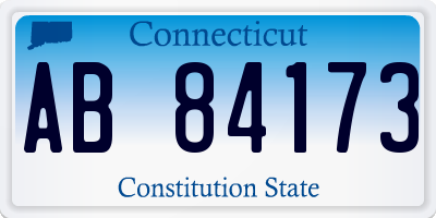 CT license plate AB84173