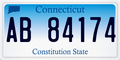 CT license plate AB84174