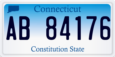 CT license plate AB84176