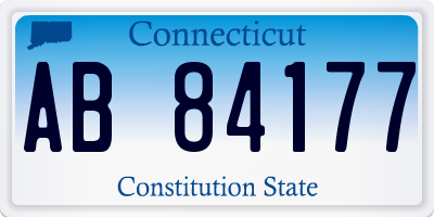 CT license plate AB84177