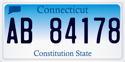 CT license plate AB84178