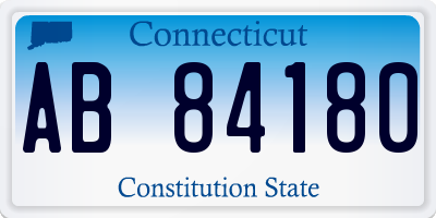 CT license plate AB84180