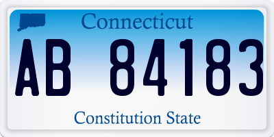 CT license plate AB84183