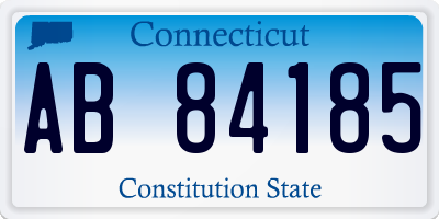 CT license plate AB84185