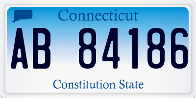 CT license plate AB84186