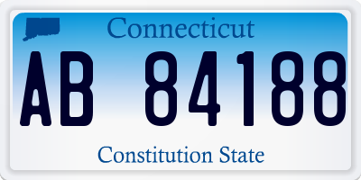 CT license plate AB84188