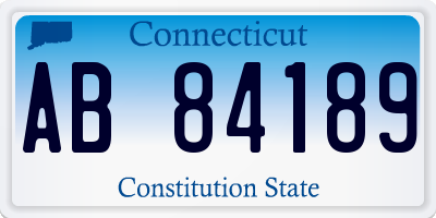 CT license plate AB84189