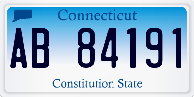 CT license plate AB84191