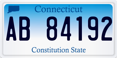 CT license plate AB84192