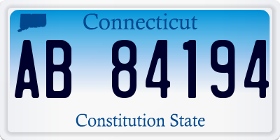 CT license plate AB84194