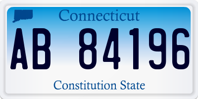 CT license plate AB84196