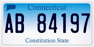 CT license plate AB84197