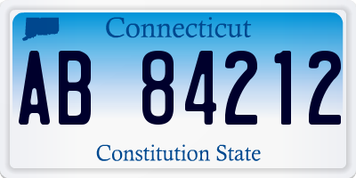 CT license plate AB84212