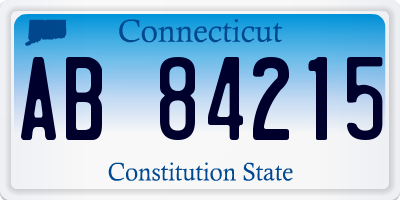 CT license plate AB84215