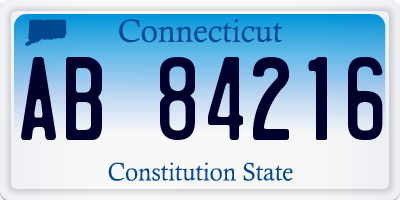 CT license plate AB84216