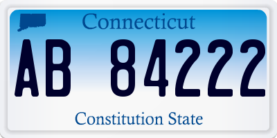 CT license plate AB84222