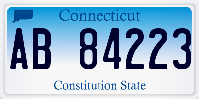 CT license plate AB84223