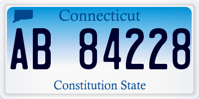 CT license plate AB84228